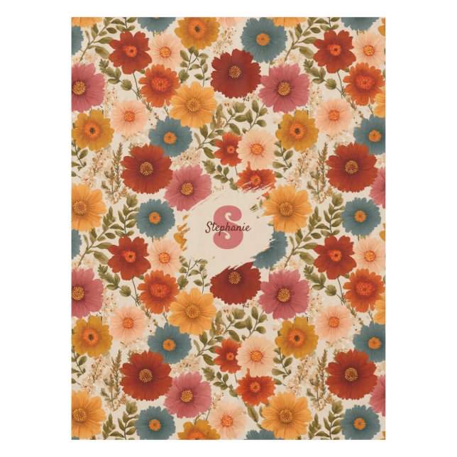 Vintages Daisy-Muster Tischdecke (Vorderseite)