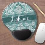 Vintages Damasketmuster mit grungenhaftem Finish Gel Mousepad<br><div class="desc">Ein Grunge-Design mit einer modernen Drehung. Fügen Sie Ihren Namen oder Ihre Monogramm hinzu. Wenn Sie das Kunstwerk anpassen müssen,  klicken Sie auf die Schaltfläche Anpassen,  um Änderungen vorzunehmen.</div>