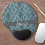Vintages Damaskusmuster mit Monogramm Gel Mousepad<br><div class="desc">Ein Grunge-Design mit einer modernen Drehung. Fügen Sie Ihren Namen oder Ihre Monogramm hinzu. Wenn Sie das Kunstwerk anpassen müssen,  klicken Sie auf die Schaltfläche Anpassen,  um Änderungen vorzunehmen.</div>