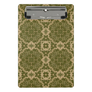 Vintages Damastmuster der Kunst Mini Klemmbrett
