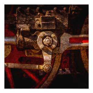Vintages Dampfzuggetriebe Fotodruck