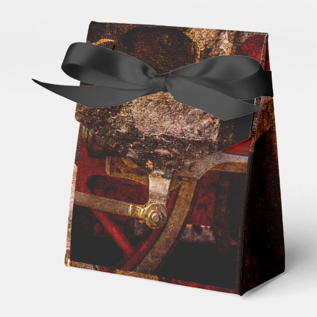 Vintages Dampfzuggetriebe Geschenkschachtel (Vorderseite)