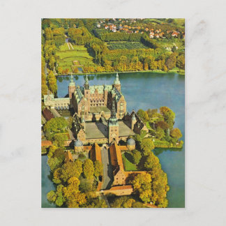 Vintages Dänemark, Fredericksburg, Schloss Postkarte