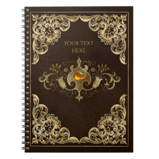 Vintages Dark Academia Book Cover Notebook Notizblock