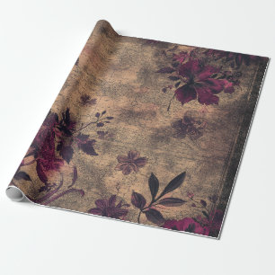 Vintages Dark Gothic Map Geschenk Geschenkpapier