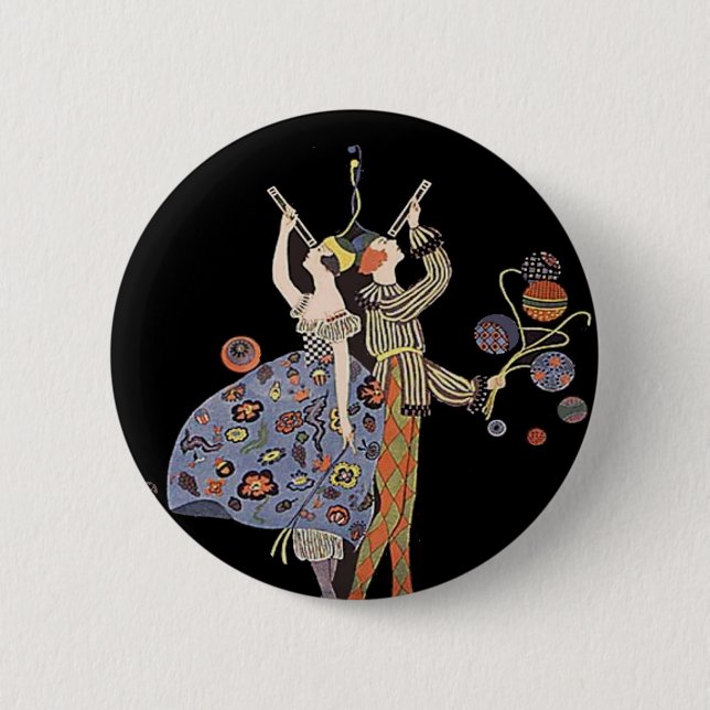 Vintages Deko-Plakat der Kunst-WW1 Button (Vorderseite)