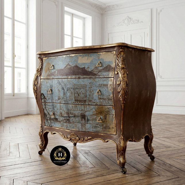 Vintages Dekoupage des rustikalen Texthauses Seidenpapier (Von Creator hochgeladen)