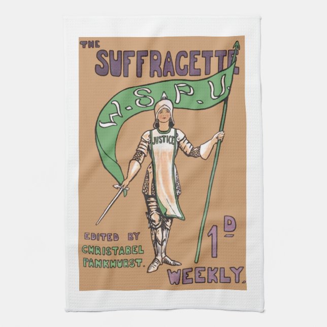Vintages der Suffragette-Küchen-Tuch der Frauen Handtuch (Vertikal)