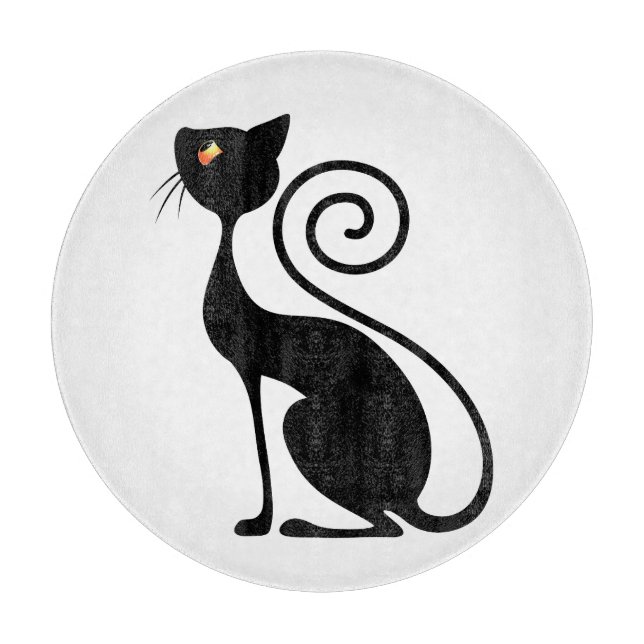 Vintages Design der Black Cat Schneidebrett (Vorderseite)