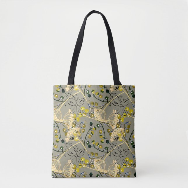 Vintages Design der wasserfarbigen Muster Tasche (Vorderseite)