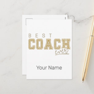 Vintages Design des besten Trainers für je Trainer Feiertagspostkarte