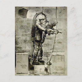 Vintages Design des Viktorianischen Anzugs Postkarte