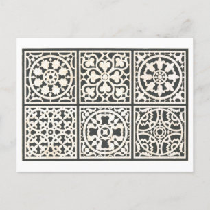 Vintages Design für die Fliesenmosaikkarte Postkarte