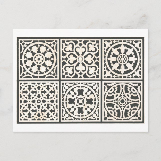 Vintages Design für die Fliesenmosaikkarte Postkarte (Vorderseite)