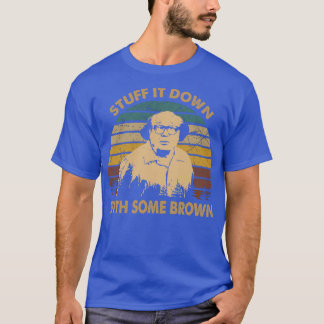 Vintages Design macht es mit etwas Braun T-Shirt