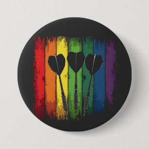 Vintages Design mit LGBTQ-Farben Vintag Button