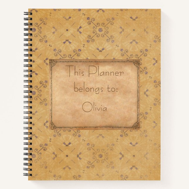 Vintages Design mit Retro-Muster Notizbuch (Vorderseite)