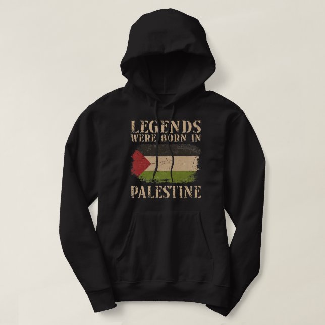 Vintages Design Palästinensische Flagge Premium Hoodie (Design vorne)