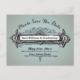 Vintages Design Save the Date - Wählen Sie Ihre Fa Postkarte