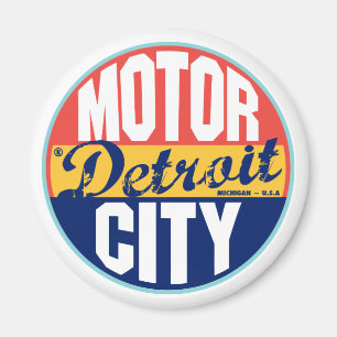 Vintages Detroit-Label Magnet