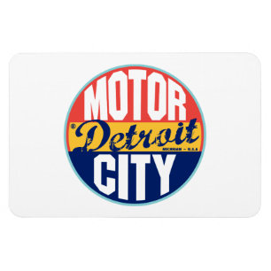Vintages Detroit-Label Magnet