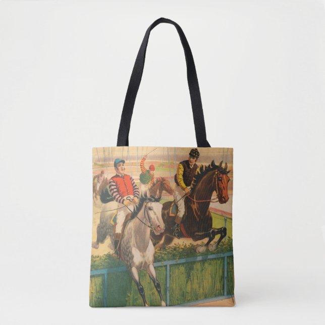 Vintages deutsches Zirkusposter auf Pferden Tasche (Vorderseite)