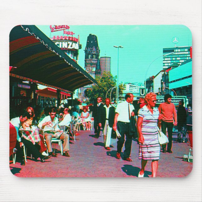 Vintages Deutschland Berlin Kurfürstendamm Mousepad (Vorne)