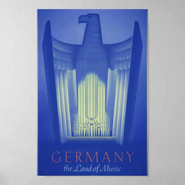 Vintages Deutschland Land der Musik Poster (Vorne)