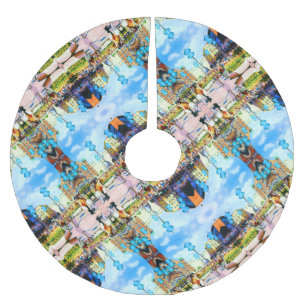 Vintages Deutschland München Towngate Karistor Polyester Weihnachtsbaumdecke