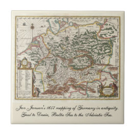 Vintages Deutschland Ostsee-Karte Fliese