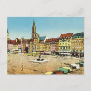 Vintages Deutschland, Strassburg, KleberPlatz Postkarte