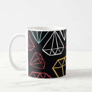 Vintages Diamantdesign, nahtlos Kaffeetasse