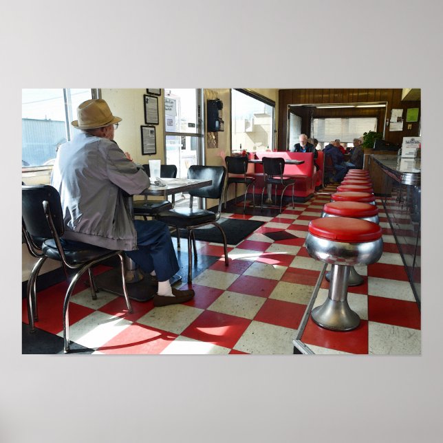 Vintages Diner Interior Poster (Vorne)