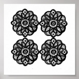 Vintages Doily Plakat