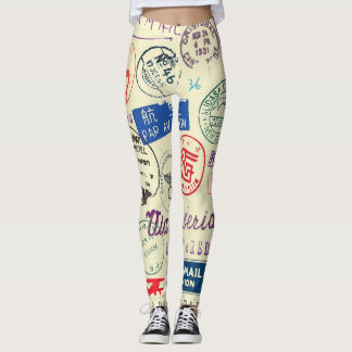 Vintages Dokument: Briefmarke Set Collection Leggings