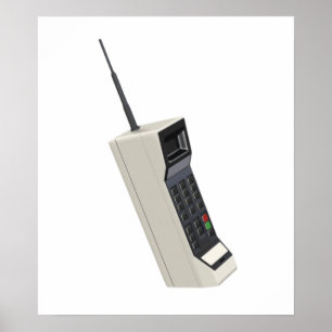 Vintages drahtloses zelluläres Telefon Poster