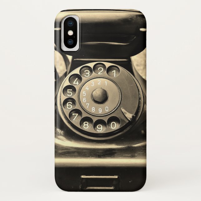 Vintages Drehtelefon iphone x Case-Mate iPhone Hülle (Rückseite)