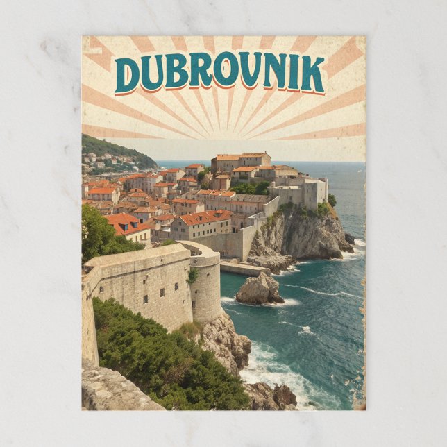 Vintages Dubrovnik Postkarte (Von Creator hochgeladen)