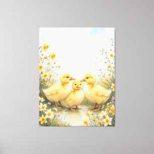 Vintages Duckling Trio Pasta Leinwanddruck