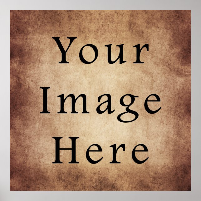 Vintages dunkelbraunes Pergamentpapier Poster (Vorne)