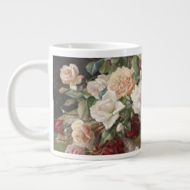 Vintages E. Hariel Rose Stillleben Jumbo-Tasse