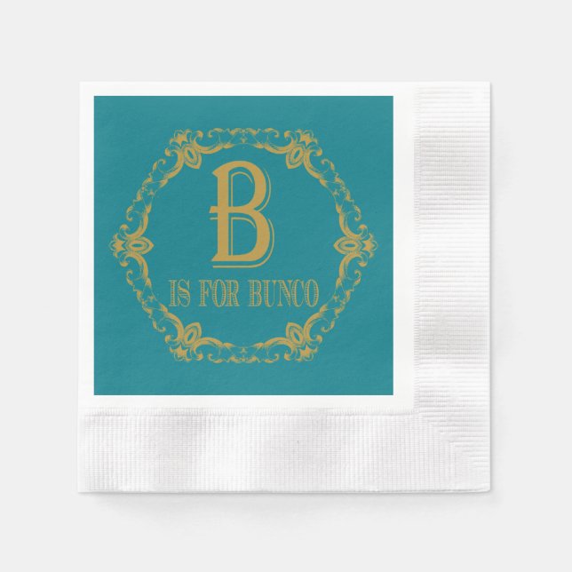 Vintages Edelgold B ist für Bunco Serviette (Vorderseite)