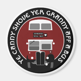 Vintages Edinburgh Doppeldecker-Busmagnet Magnet