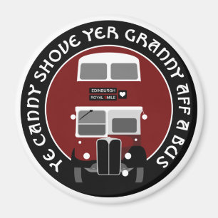 Vintages Edinburgh Doppeldecker-Busmagnet Magnet