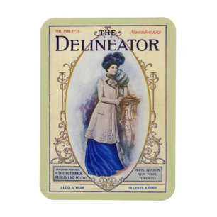 Vintages Edwardian Titelseite Magnet