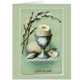 Vintages Ei in einem Cup Oster Big Grußkarte