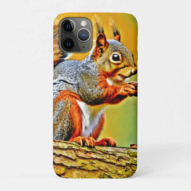 Vintages Eichhörnchen Case-Mate iPhone Hülle (Rückseite)