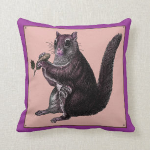 Vintages Eichhörnchen Kissen