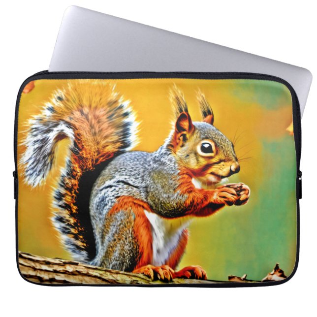 Vintages Eichhörnchen Laptopschutzhülle (Vorderseite)