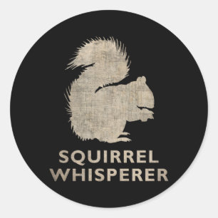 Vintages Eichhörnchen Whisperer Runder Aufkleber